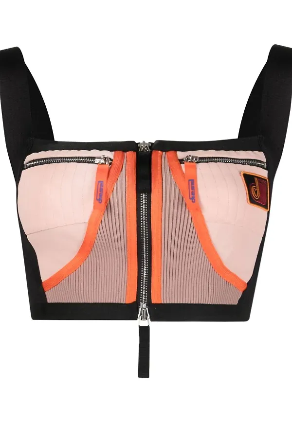 Diesel croptop med paneler - Svart