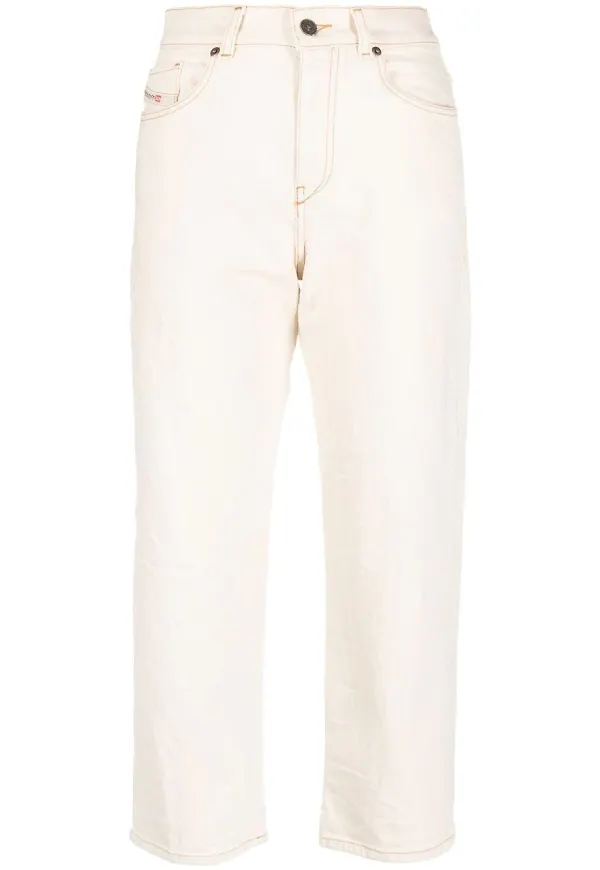 Diesel D-Air utsvängda croppade jeans - Neutral
