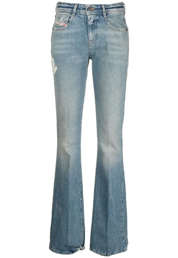Diesel D-Ebbey blekta bootcut-jeans - Blå