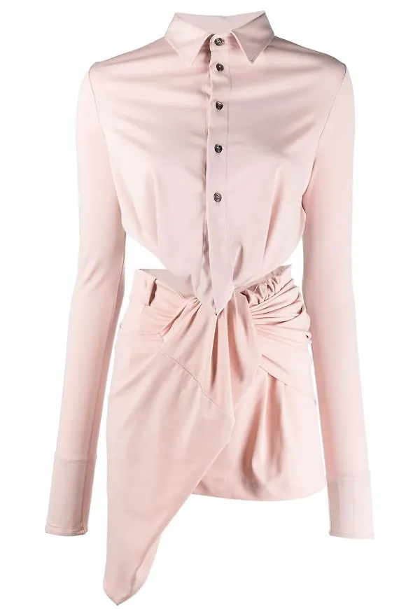 Diesel D-Elm asymmetrisk skjortklänning - Rosa