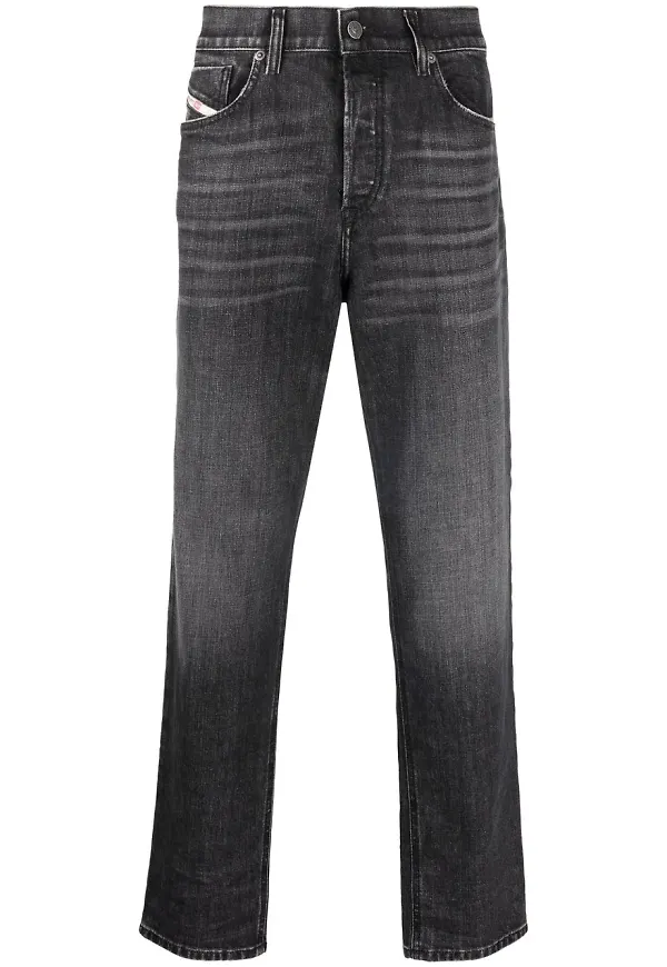 Diesel D-Fining tapered-jeans - Svart
