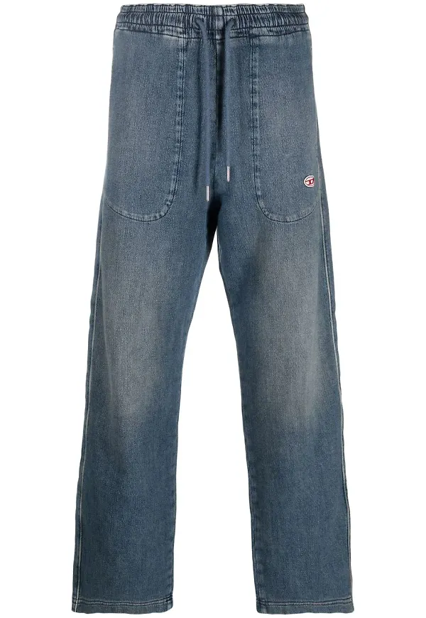 Diesel D-Martians raka jogg-jeans - Blå