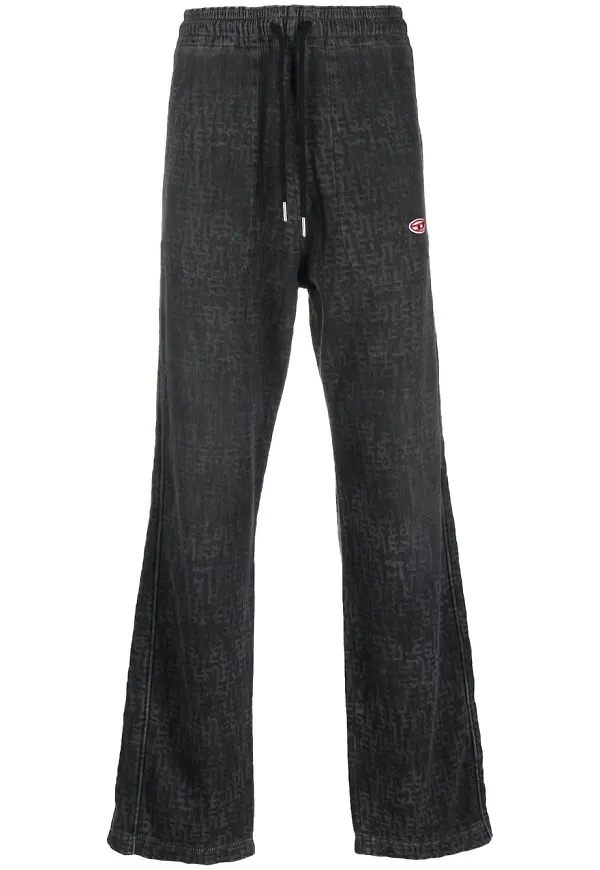 Diesel D-Martians träningsbyxor i denim - Grå
