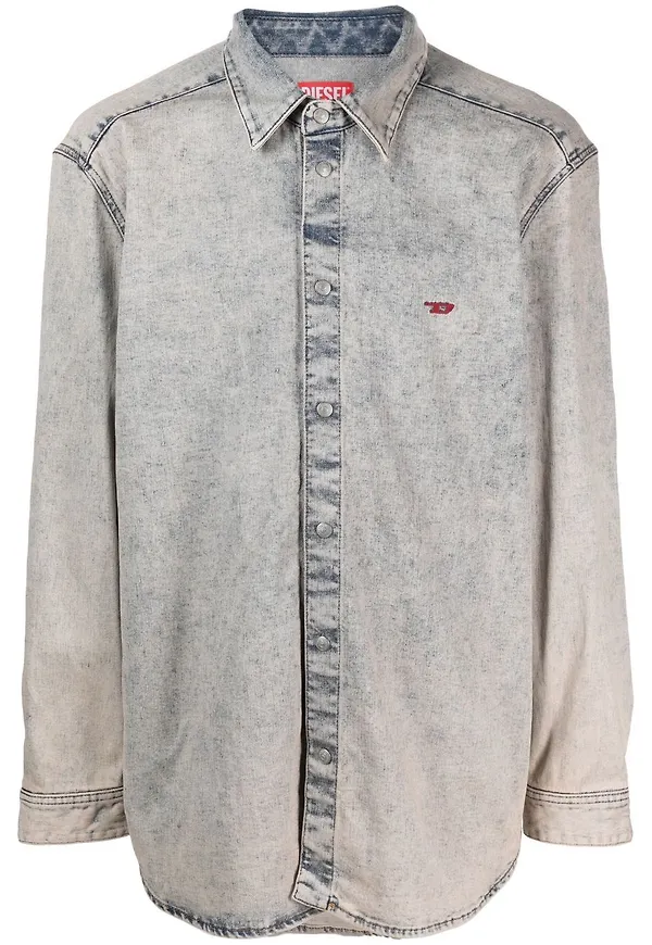Diesel D-Simply-Over jeansskjorta - Neutral
