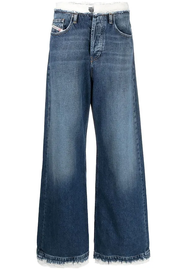 Diesel D-Sire 007i2 wide leg-jeans - Blå