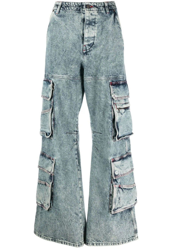 Diesel D-Sire 0emac straight-jeans från 1996 - Blå