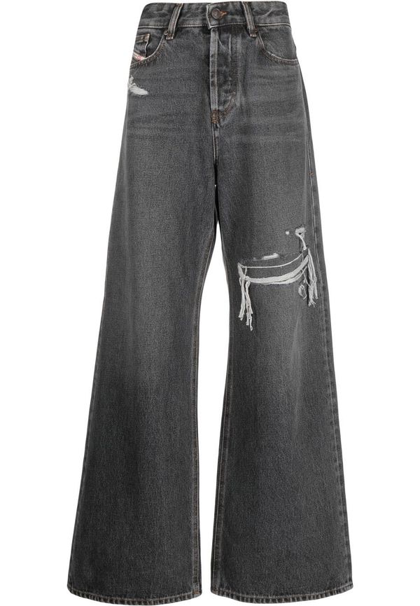 Diesel D-Sire jeans med vida ben och slitning - Grå