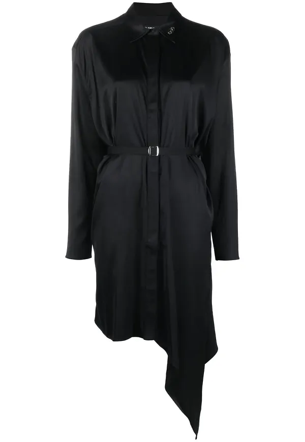 Diesel D-Triss asymmetric satin dress - Svart