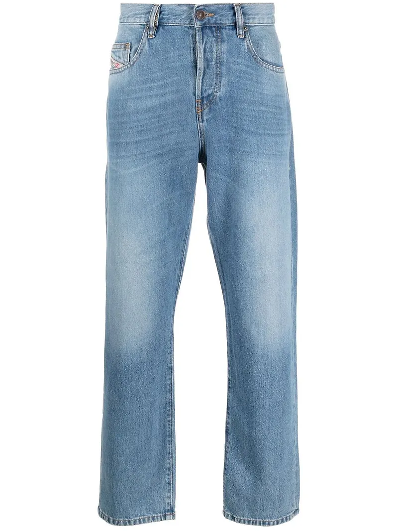 Diesel D-Viker jeans med broderad logotyp - Blå