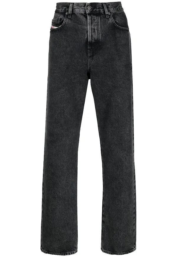 Diesel D-Viker straight-jeans från 2020 - Svart