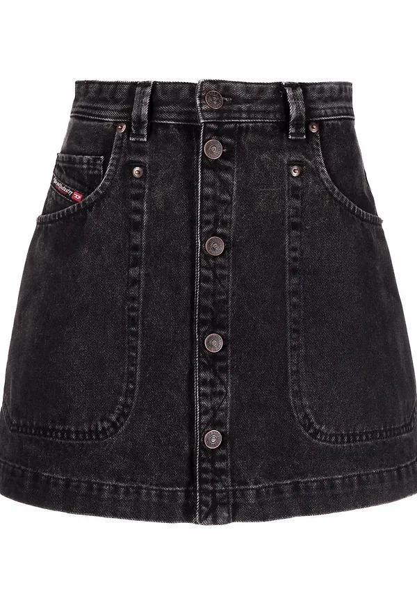 Diesel De-Albus jeanskjol - Svart