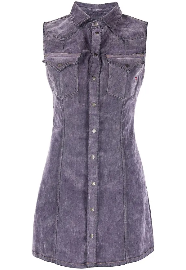 Diesel De-Glo-F kort jeansklänning - Lila