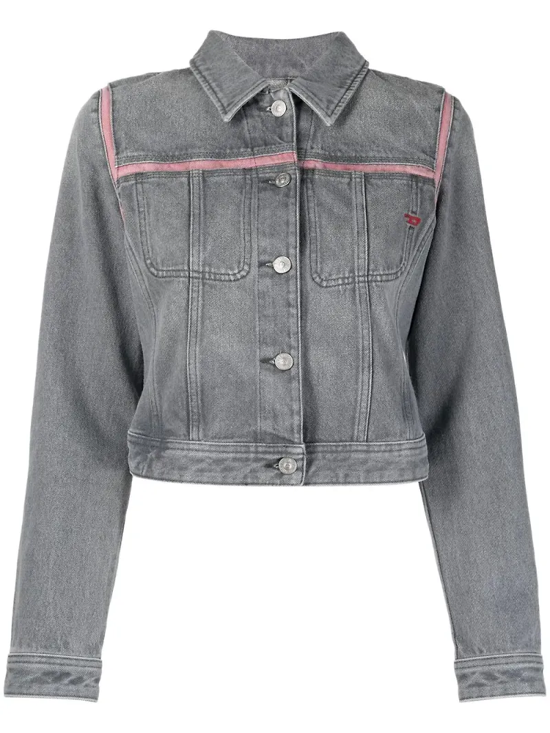 Diesel De-Slimmy-Sp1 Trucker jeansjacka - Grå