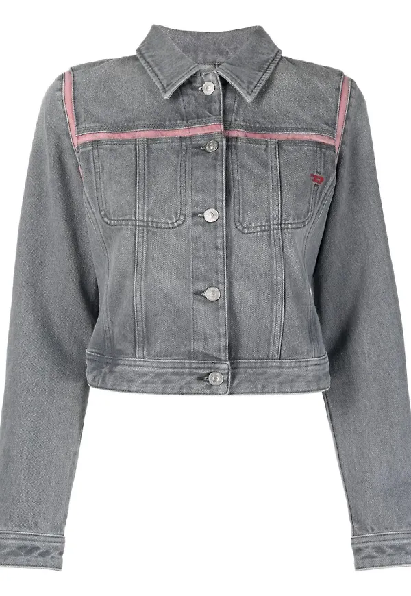 Diesel De-Slimmy-Sp1 Trucker jeansjacka - Grå