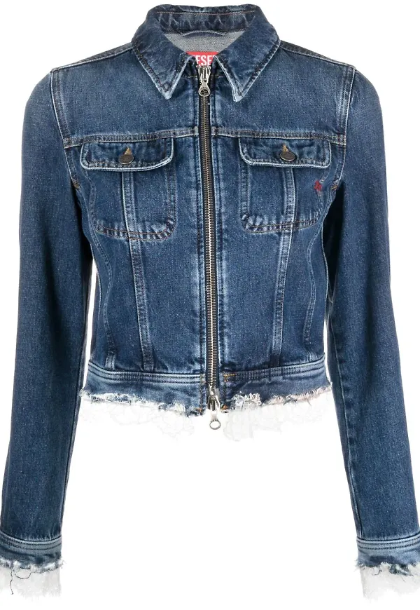 Diesel De-Slimmy-Zp-Fsb jeansjacka - Blå