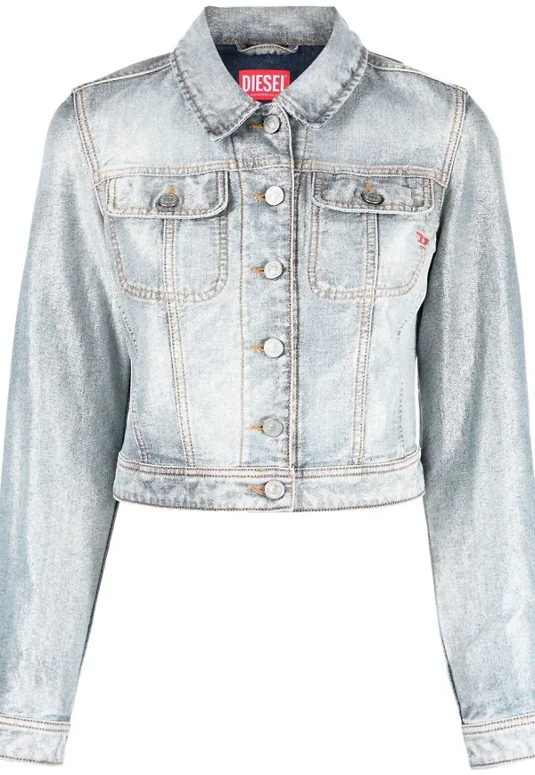 Diesel De-Slimmy kort jeansjacka - Grå