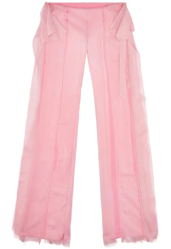 Diesel distressed-effect semi-sheer trousers - Rosa