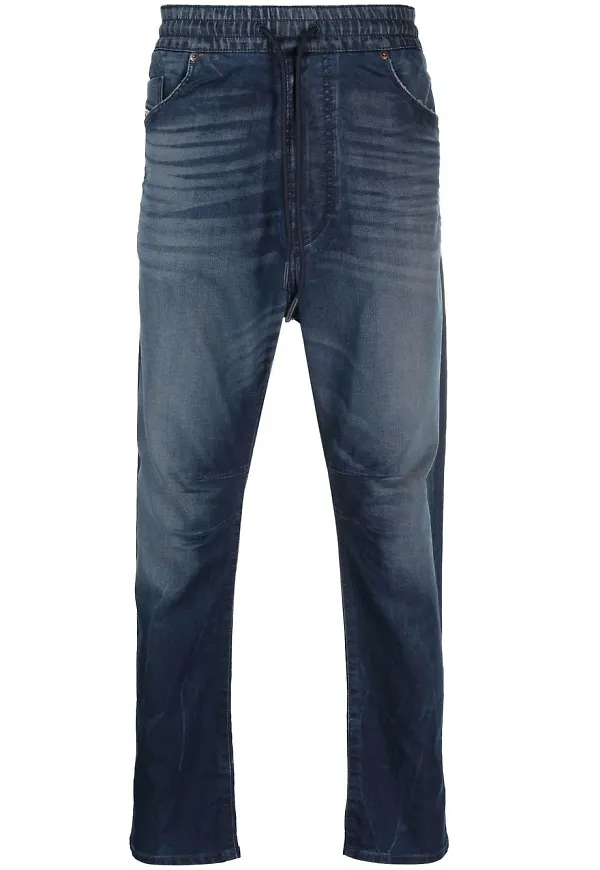 Diesel drop-crotch tapered jeans - Blå