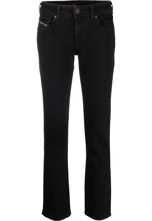 Diesel flare-jeans med låg midja - Svart