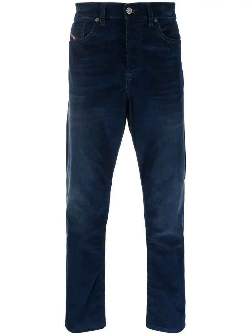 Diesel halvhöga avsmalnande jeans - Blå