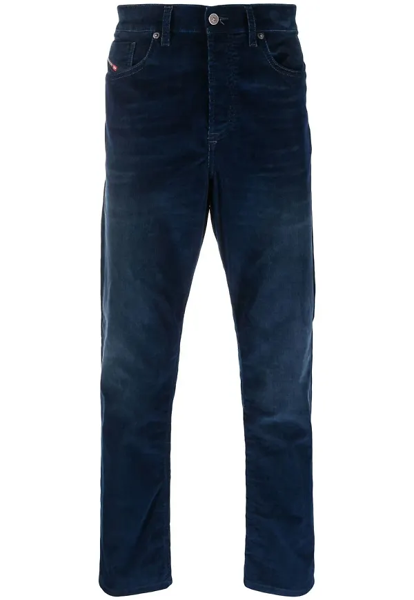 Diesel halvhöga avsmalnande jeans - Blå