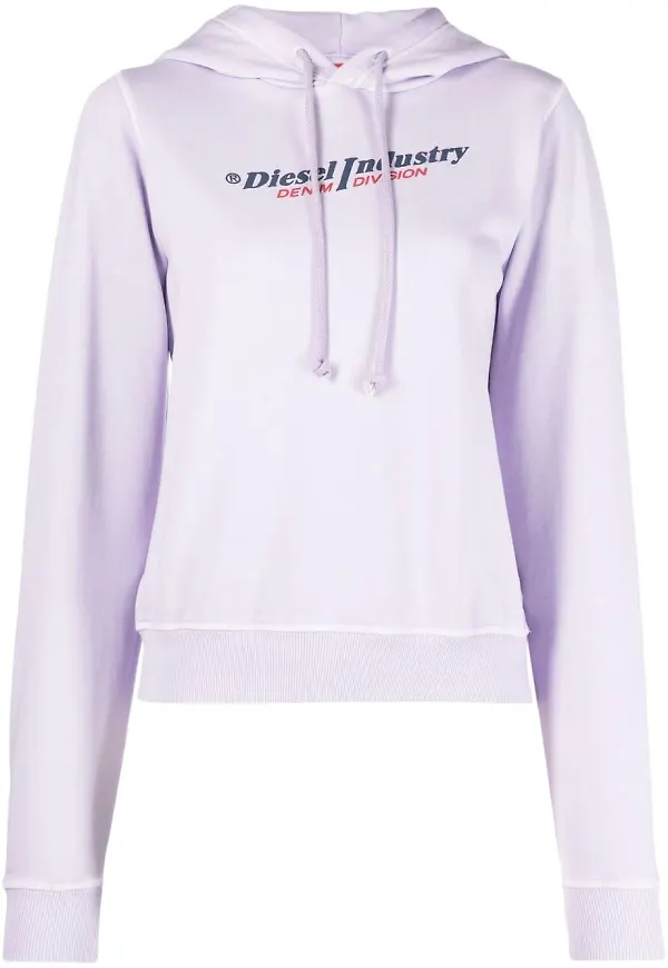 Diesel hoodie med dragsko - Lila