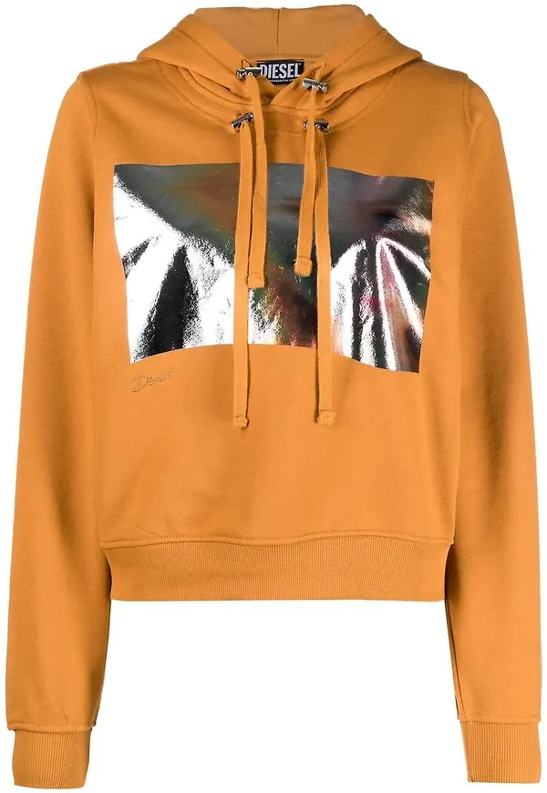 Diesel hoodie med dragsko - Orange