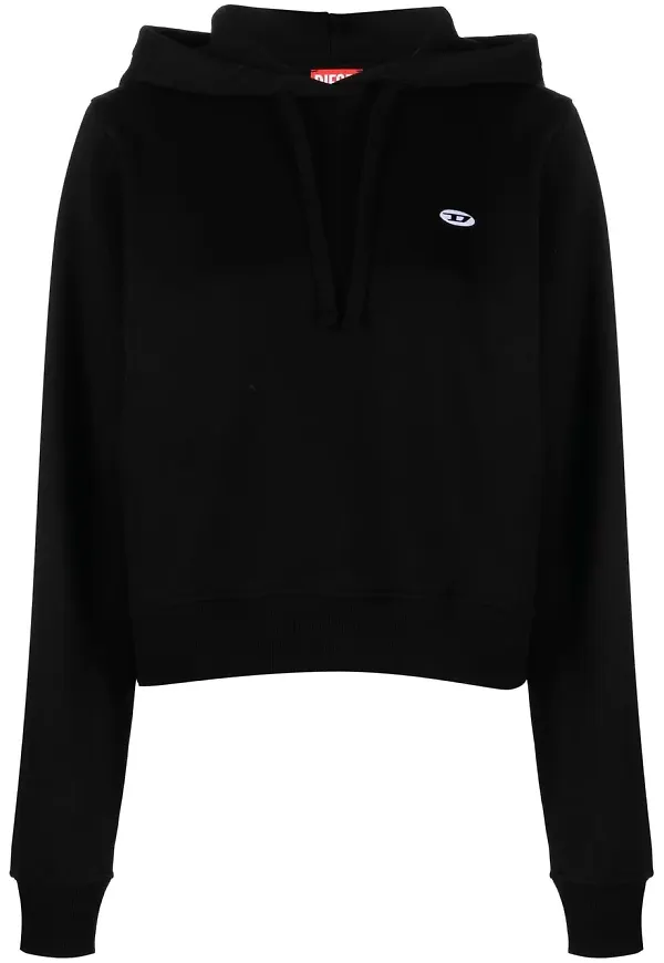 Diesel hoodie med dragsko - Svart