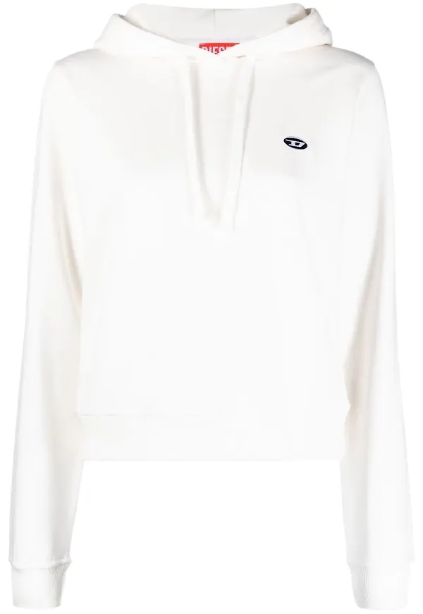 Diesel hoodie med dragsko - Vit