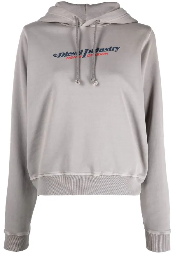 Diesel hoodie med grafiskt tryck - Grå
