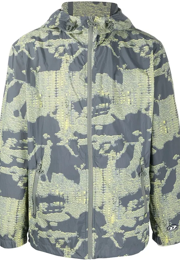 Diesel hoodie med grafiskt tryck - Grå