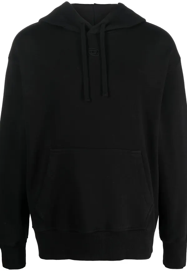 Diesel hoodie med grafiskt tryck - Svart
