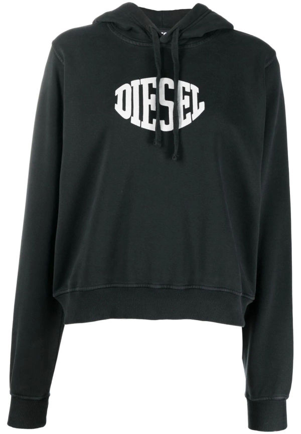 Diesel hoodie med logotyp - Svart