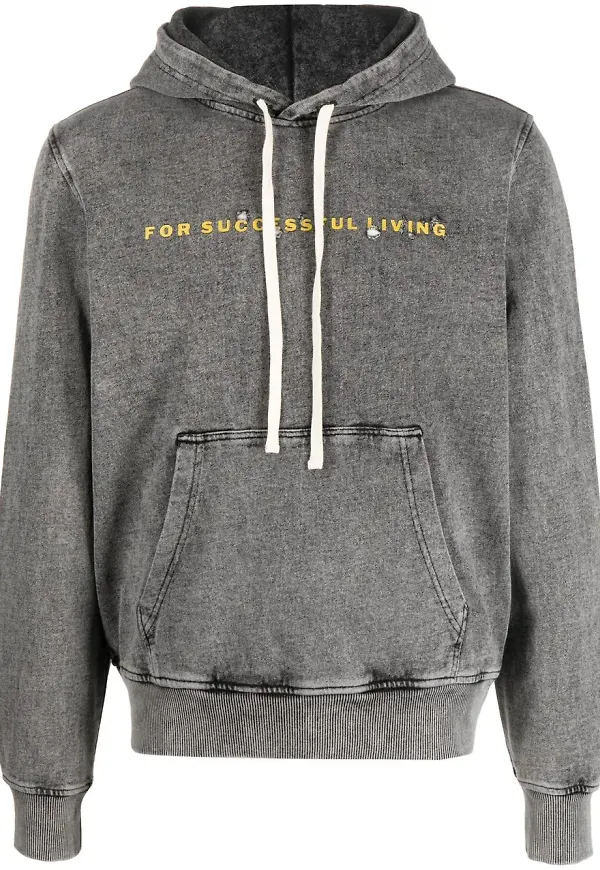 Diesel hoodie med slogan - Grå