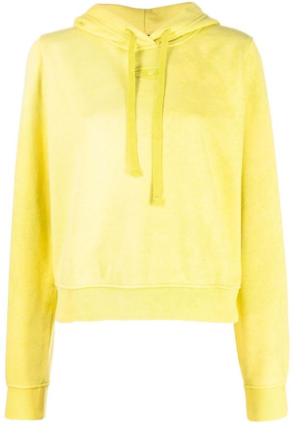 Diesel hoodie med tvättad effekt - Gul