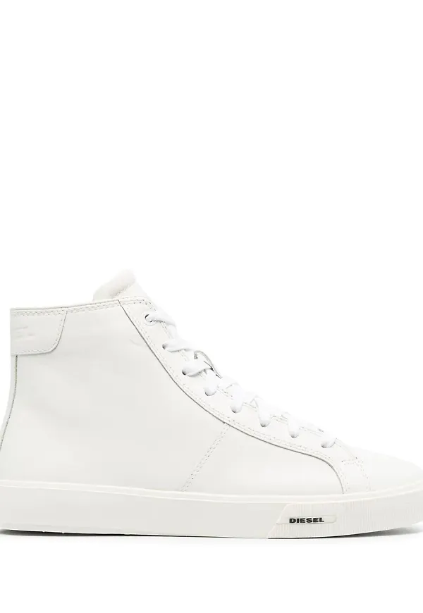 Diesel höga lädersneakers - Vit