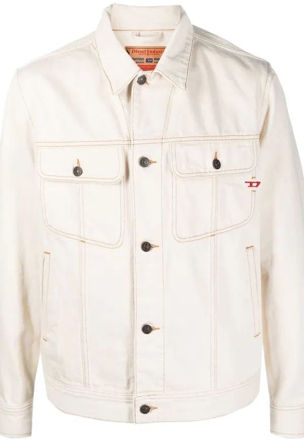 Diesel jacka med broderad logotyp - Neutral
