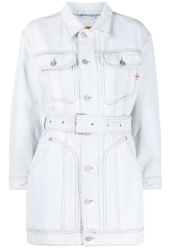 Diesel jeansjacka med bälte - Blå