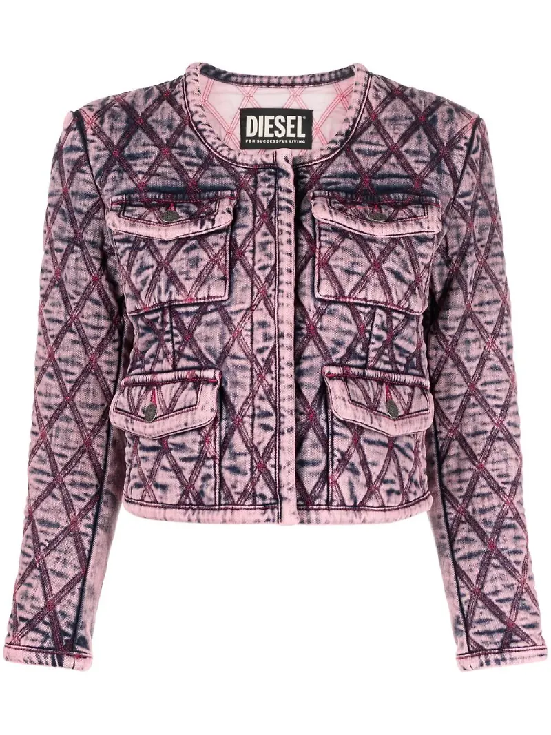 Diesel jeansjacka med fickor - Lila