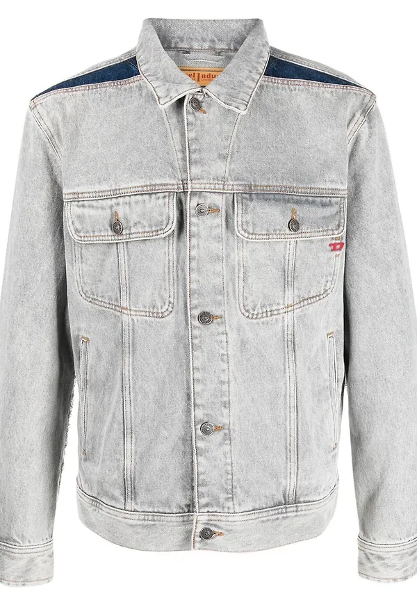 Diesel jeansjacka med knäppning - Grå