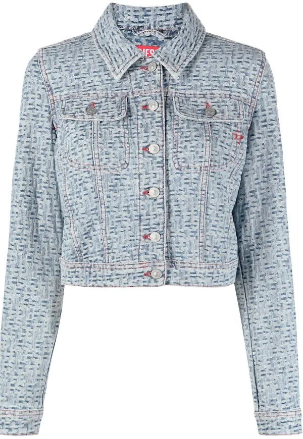 Diesel jeansjacka med monogram - Blå