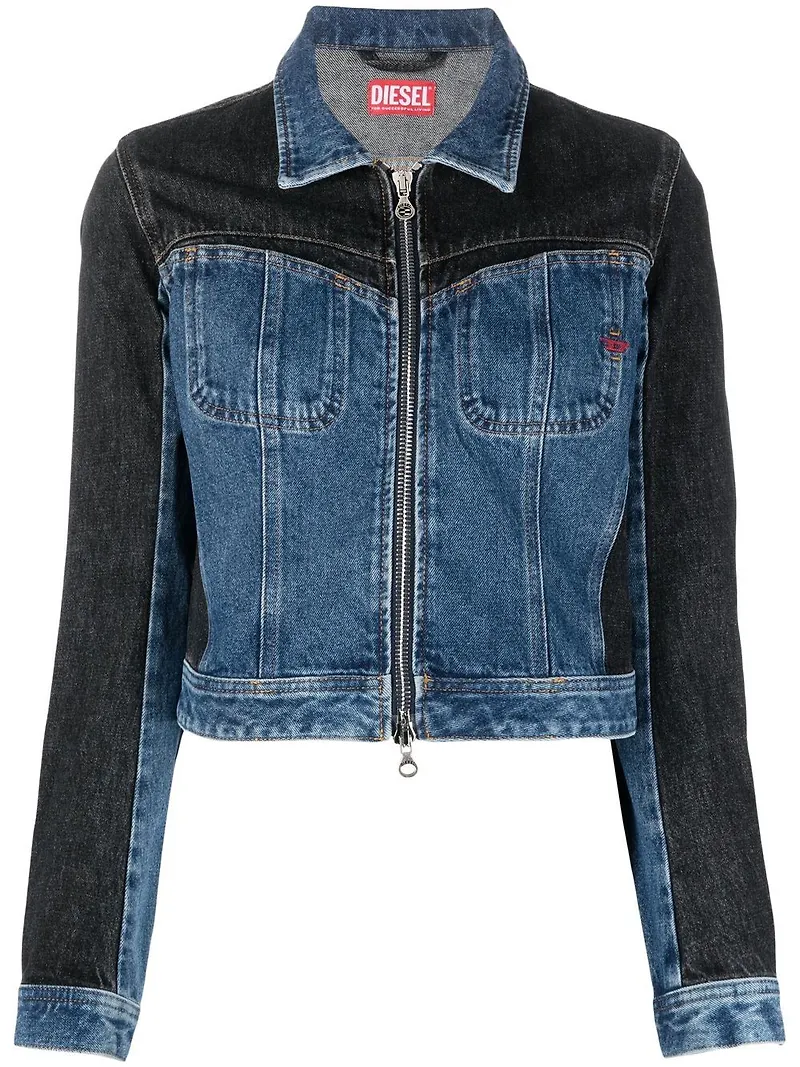 Diesel jeansjacka med panel - Blå
