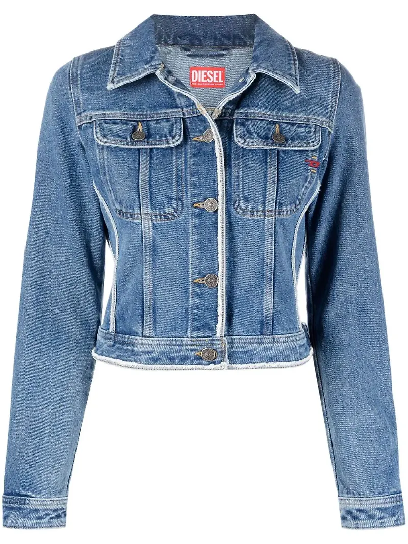Diesel jeansjacka med slitning - Blå