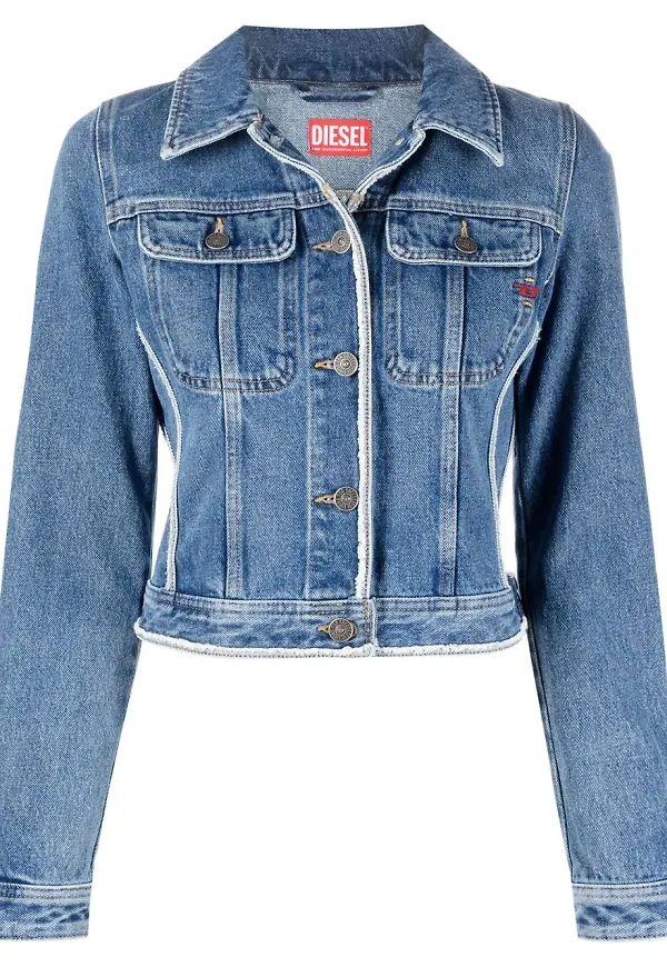 Diesel jeansjacka med slitning - Blå