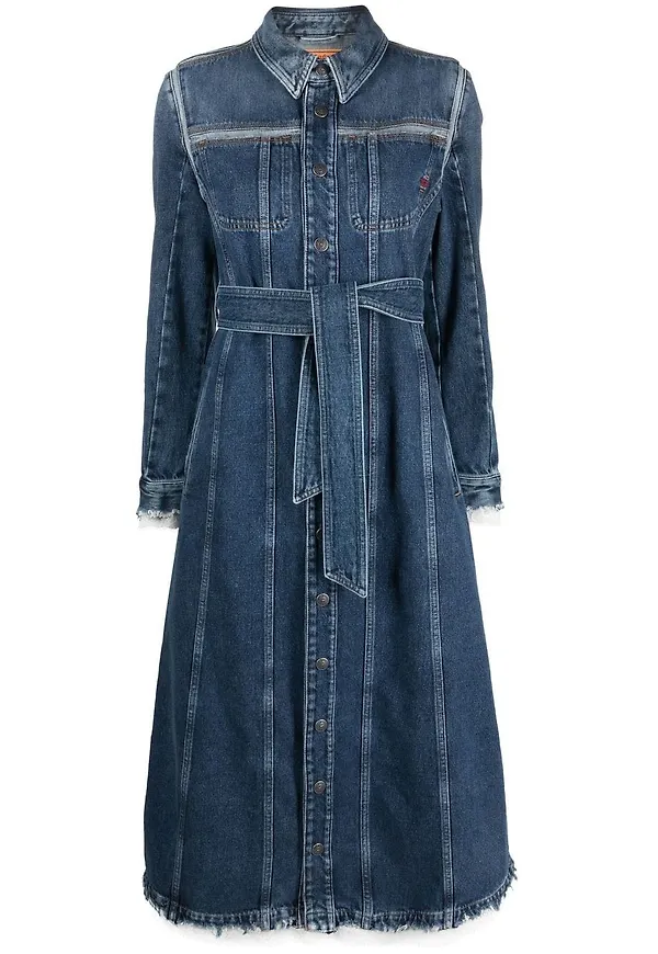 Diesel jeansklänning med bälte - Blå