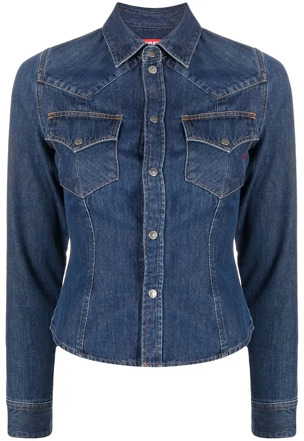 Diesel jeansskjorta i westernstil - Blå