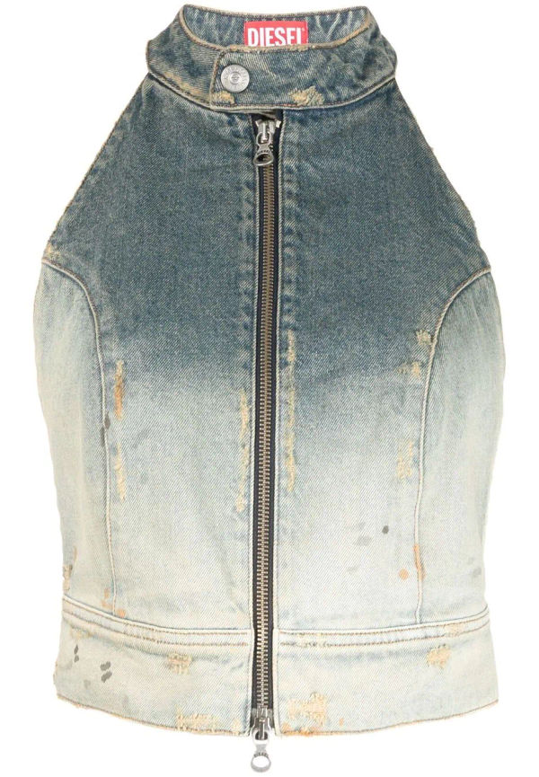 Diesel jeanstopp med halterneck - Blå