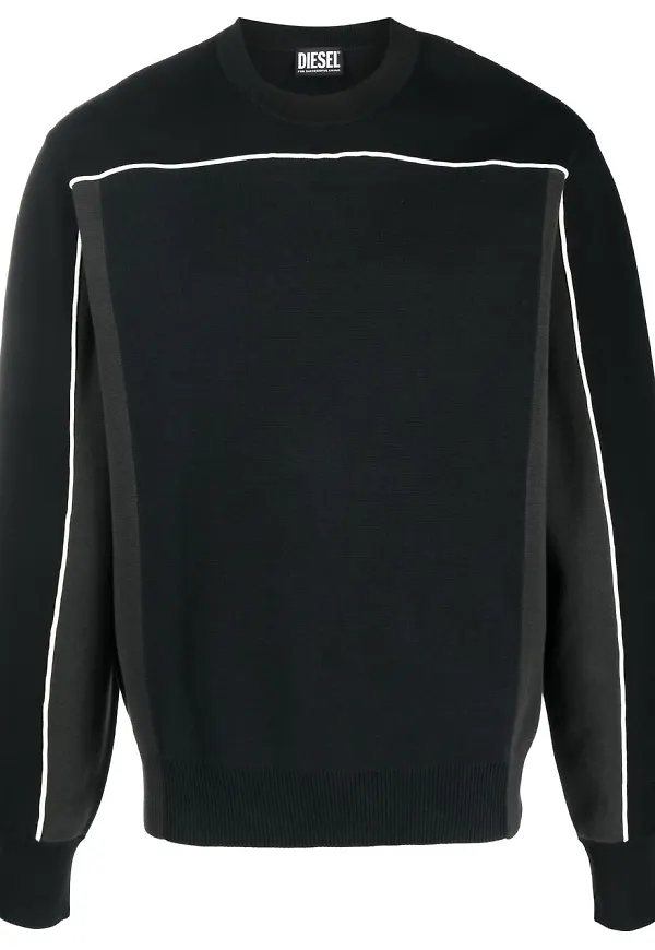 Diesel K-Wichita sweatshirt med rulå - Svart