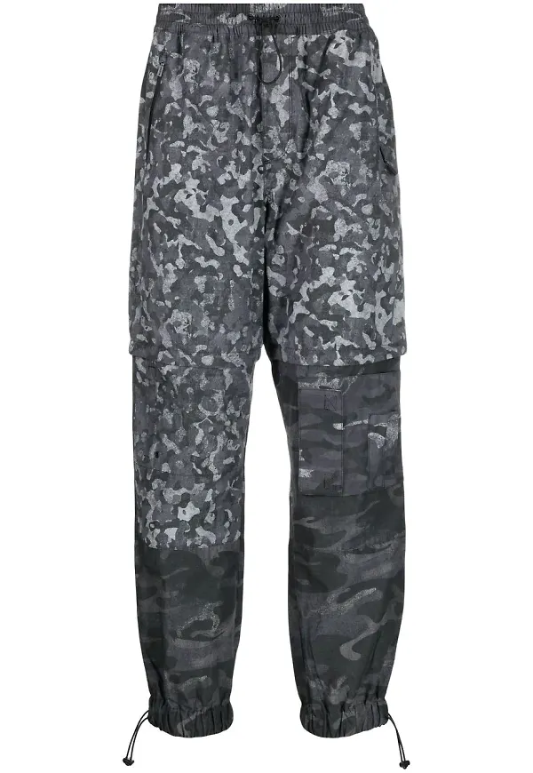 Diesel kamouflagemönstrade sweatpants - Grå