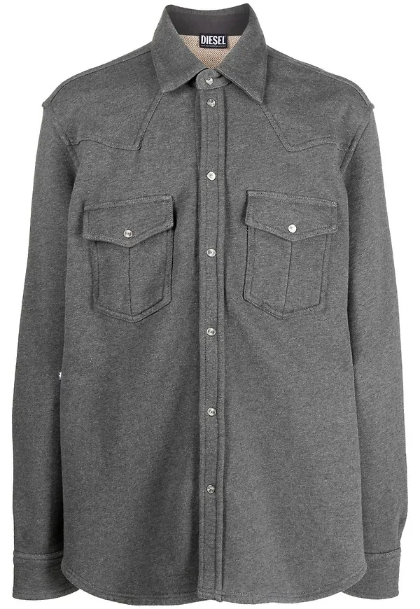 Diesel kofta med skjortdesign - Grå